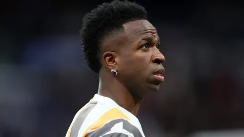 Ancelotti se irrita com Vinicius Júnior no Real Madrid e toma atitude com o brasileiro (Photo by Florencia Tan Jun/Getty Images)