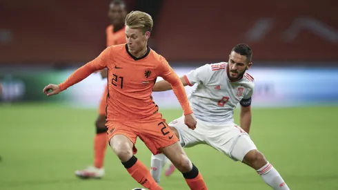Frenkie de Jong e Koke no último encontro entre as seleções, em 2020
