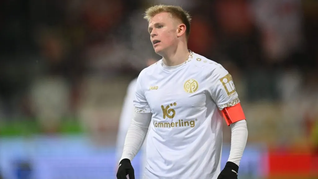 Burkardt em jogo do Mainz. Foto: Sebastian Widmann/Getty Images