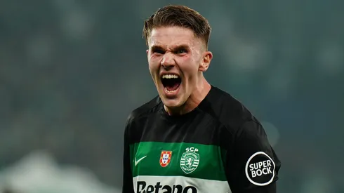 Viktor Gyökeres em jogo do Sporting. Atacante está na mira do Liverpool. Foto: Gualter Fatia/Getty Images