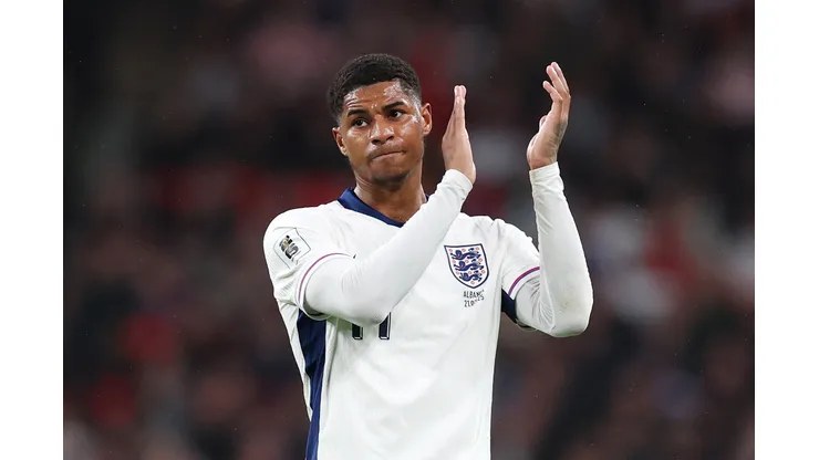 Marcus Rashford atuando pela Inglaterra (Photo by Julian Finney/Getty Images)