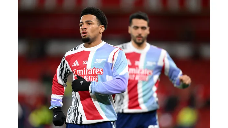 Ethan Nwaneri, jogador do Arsenal (Photo by Michael Regan/Getty Images)