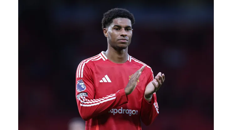 Rashford em campo pelo United. Foto: Alex Livesey
