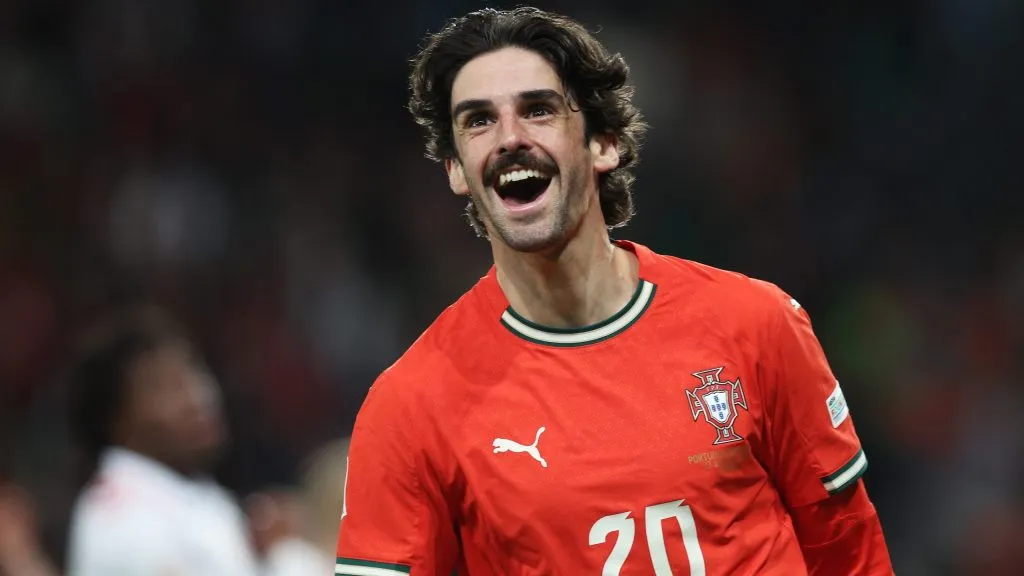 Francisco Trincão em jogo da Seleção Portuguesa. Foto: Carlos Rodrigues/Getty Images