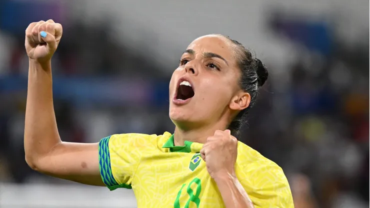 Gabi Portilho pela Seleção Brasileira Feminina (Photo by Clive Mason/Getty Images)