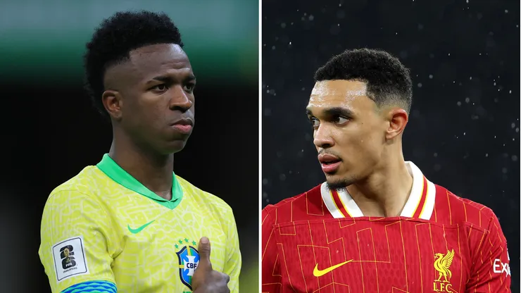 Arold ganhará mais que Vinicius Jr no Real Madrid. Fotos: Buda Mendes e Alex Pantling/Getty Imagens