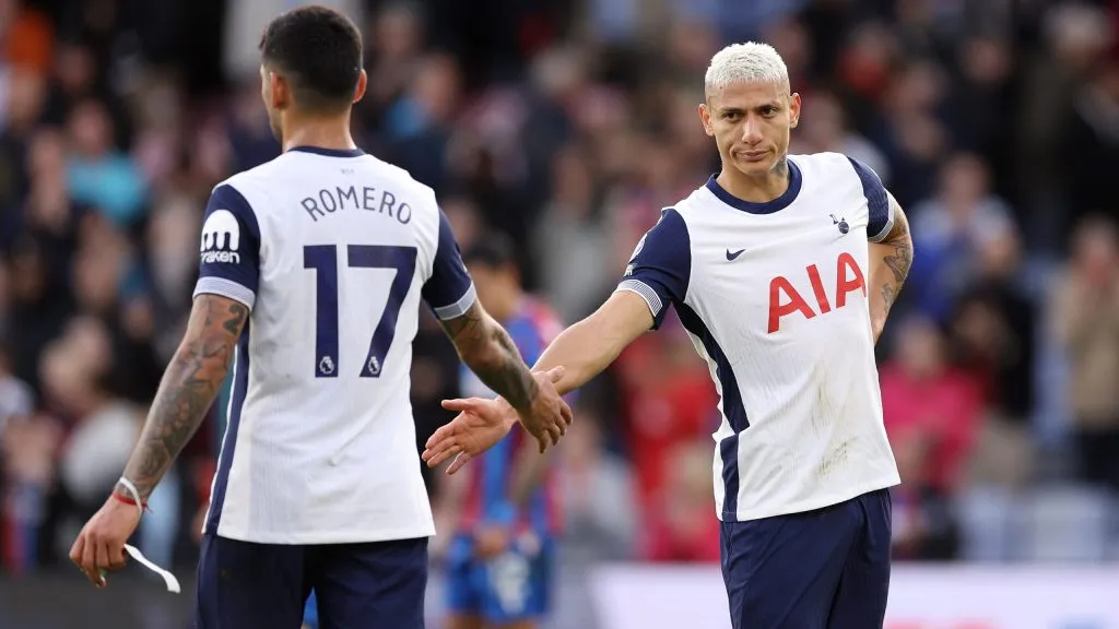 Romero e Richarlison juntos no Tottenham. Foto: Warren Little/Getty Images