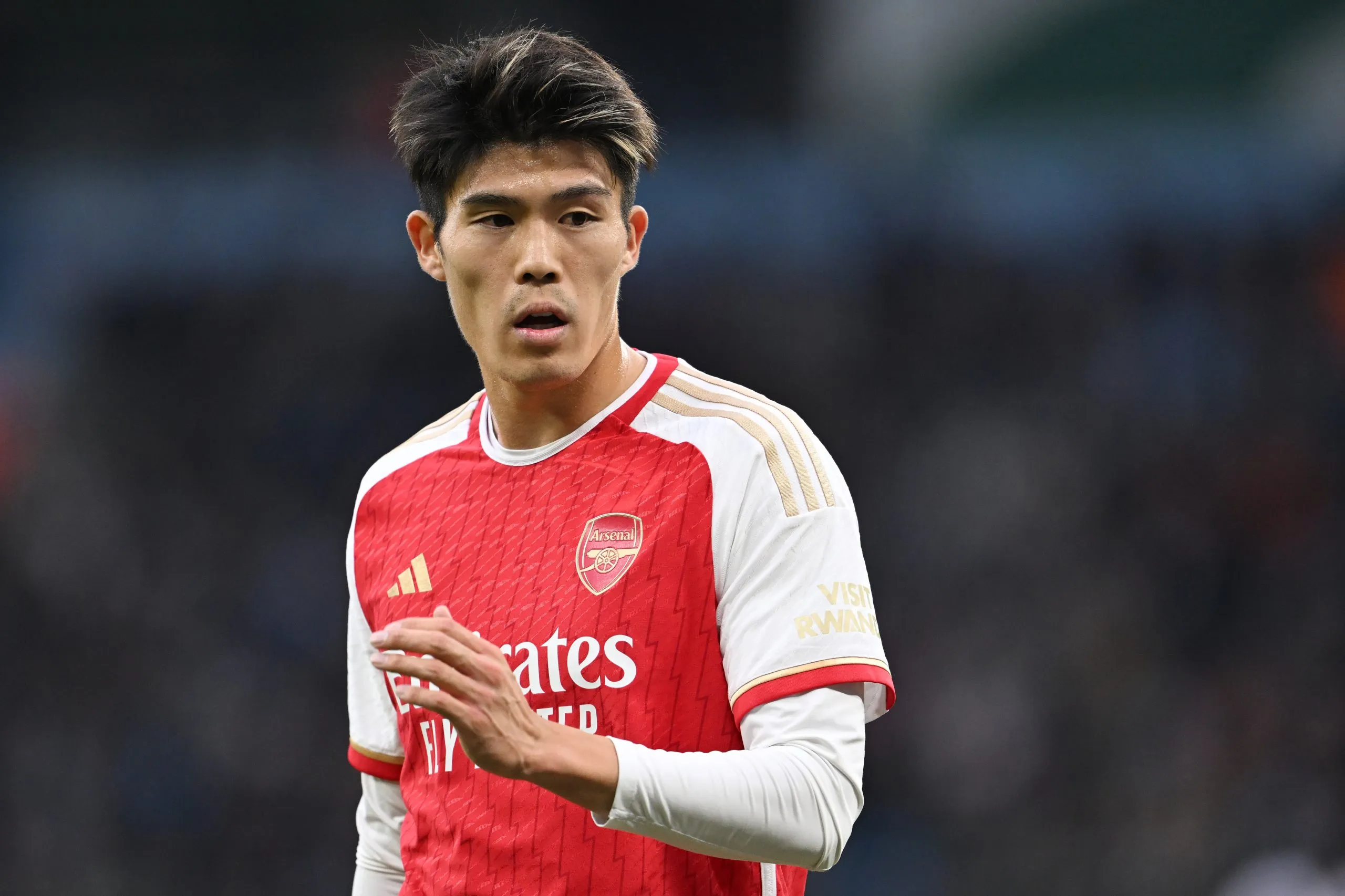 Tomiyasu do Arsenal. (Photo by Michael Regan/Getty Images)