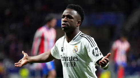 Vinicius Júnior durante jogo do Real Madrid