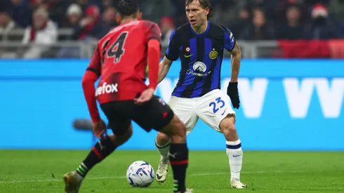 Barella é alvo de Xabi Alonso, técnico do Real Madrid. (Foto de Francesco Scaccianoce/Getty Images)