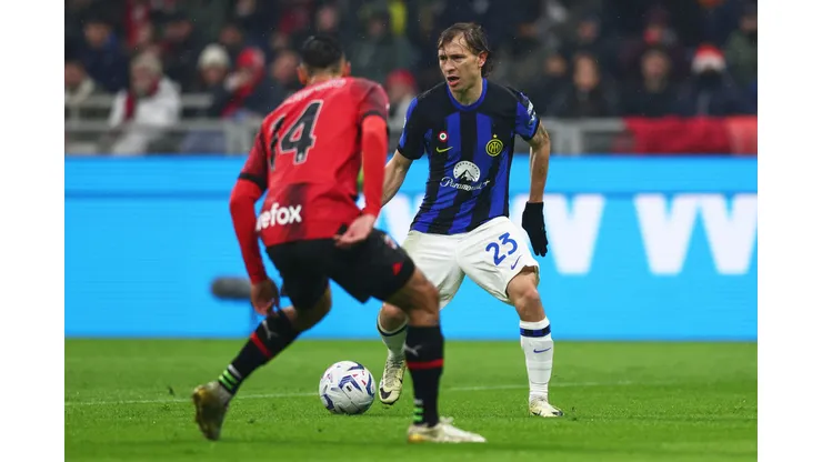 Barella é alvo de Xabi Alonso, técnico do Real Madrid. (Foto de Francesco Scaccianoce/Getty Images)