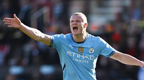 Haaland sofre lesão no tornozelo. Foto: Mike Hewitt