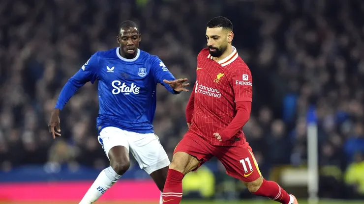 Salah em ação contra o Everton no primeiro turno
