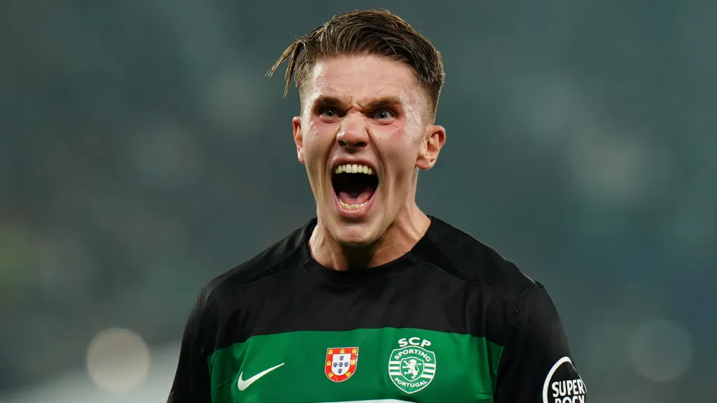 Gyokeres, cotado no Manchester United, em ação pelo Sporting. Foto: Gualter Fatia/Getty Images