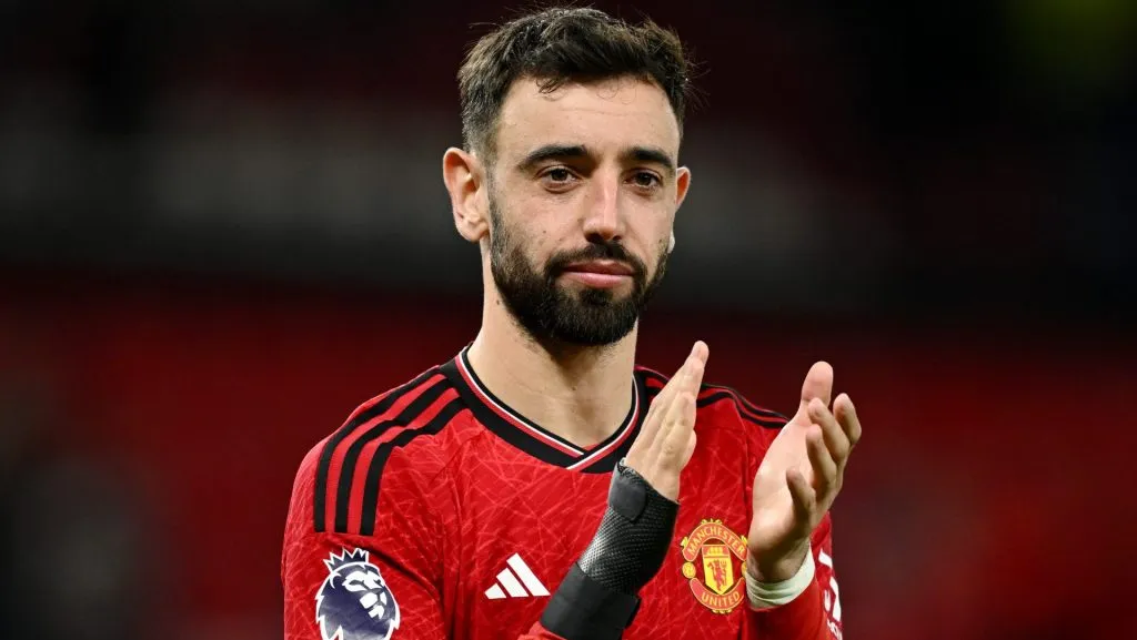Bruno Fernandes, meia do Manchester United (Photo by Gareth Copley/Getty Images)