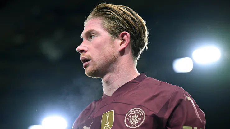 Kevin De Bruyne durante jogo do Manchester City