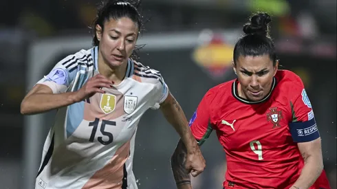 PAÇOS DE FERREIRA, PORTUGAL - APRIL 4: Leila Ouahabi of Spain is challenged by Ana Borges of Portugal during the UEFA Women's Nations League 2024/25 Grp A3 MD3 match between Portugal and Spain at Capital do Movel Municipal Stadium on April 04, 2025 in Paços de Ferreira, Portugal. (Photo by Octavio Passos/Getty Images)