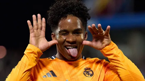 Endrick comemorando gol pelo Real Madrid. Foto: Angel Martinez