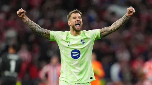 Iñigo Martínez em jogo do Barcelona contra o Atlético de Madrid. (Photo by Angel Martinez/Getty Images).