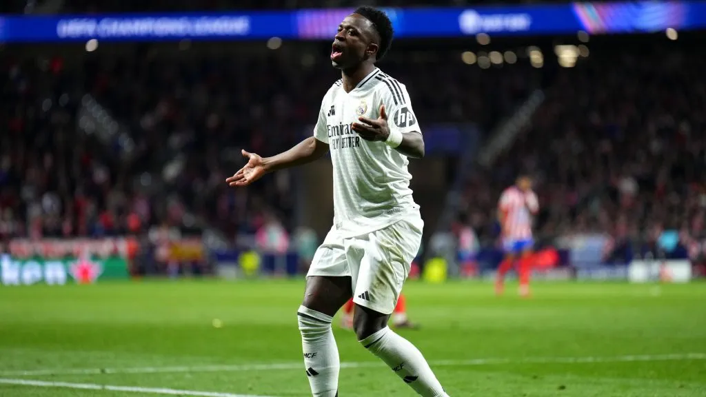 Vinicus Jr. em jogo do Real Madrid. Foto: Angel Martinez/Getty Images