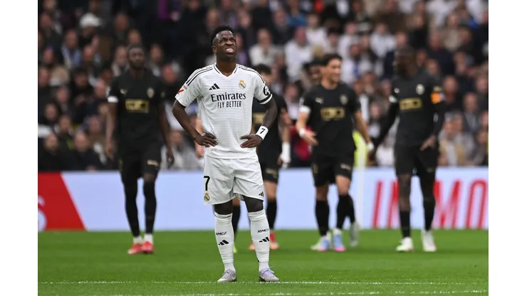 Vini Jr até faz gol, mas Real Madrid não consegue a remontada. Foto: Denis Doyle/Getty Images