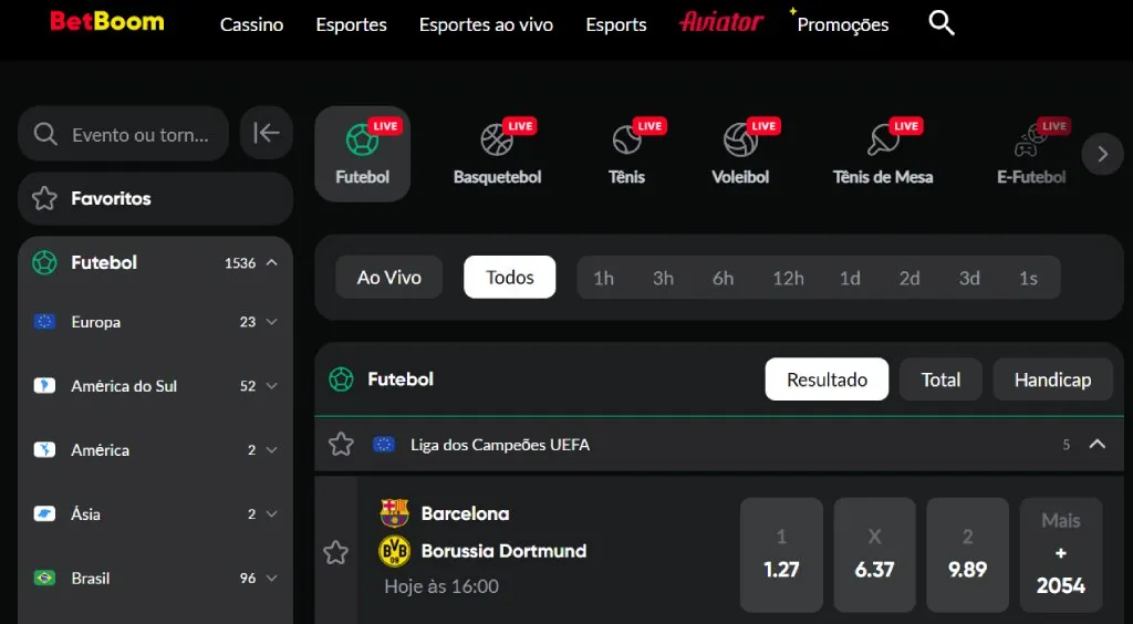 BetBoom Apostas Futebol