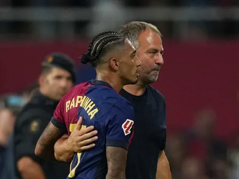 Hansi Flick quebra o silêncio sobre explosão de Raphinha