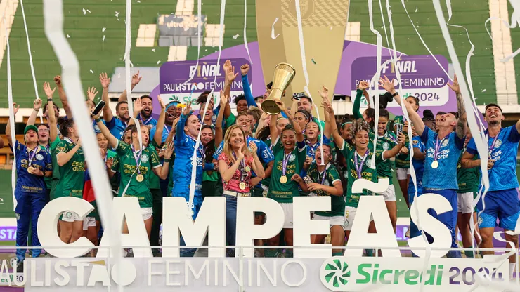 Final do Paulista Feminino cerimonia de premiação Palmeiras (Foto: Fabio Menotti/Palmeiras/by Canon)