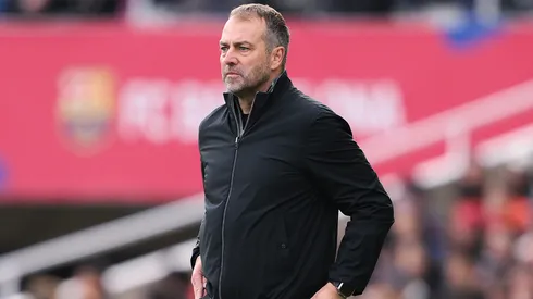 Hansi Flick em partida pelo Barcelona