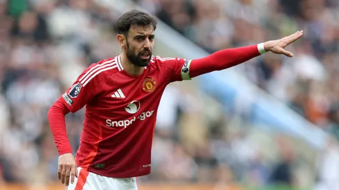 Bruno Fernandes em campo pelo United (Photo by George Wood/Getty Images)