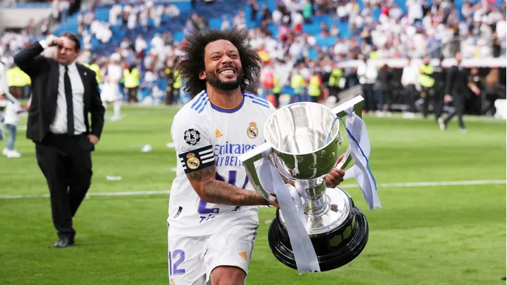 Ex-Real Madrid, Marcelo incentiva craques antes do jogo contra o Arsenal.