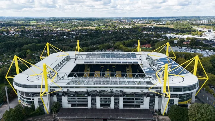 Palco do jogo de volta das quartas de final entre Borussia Dortmund x Barcelona pela Champions League (Lars BaronGetty Images)