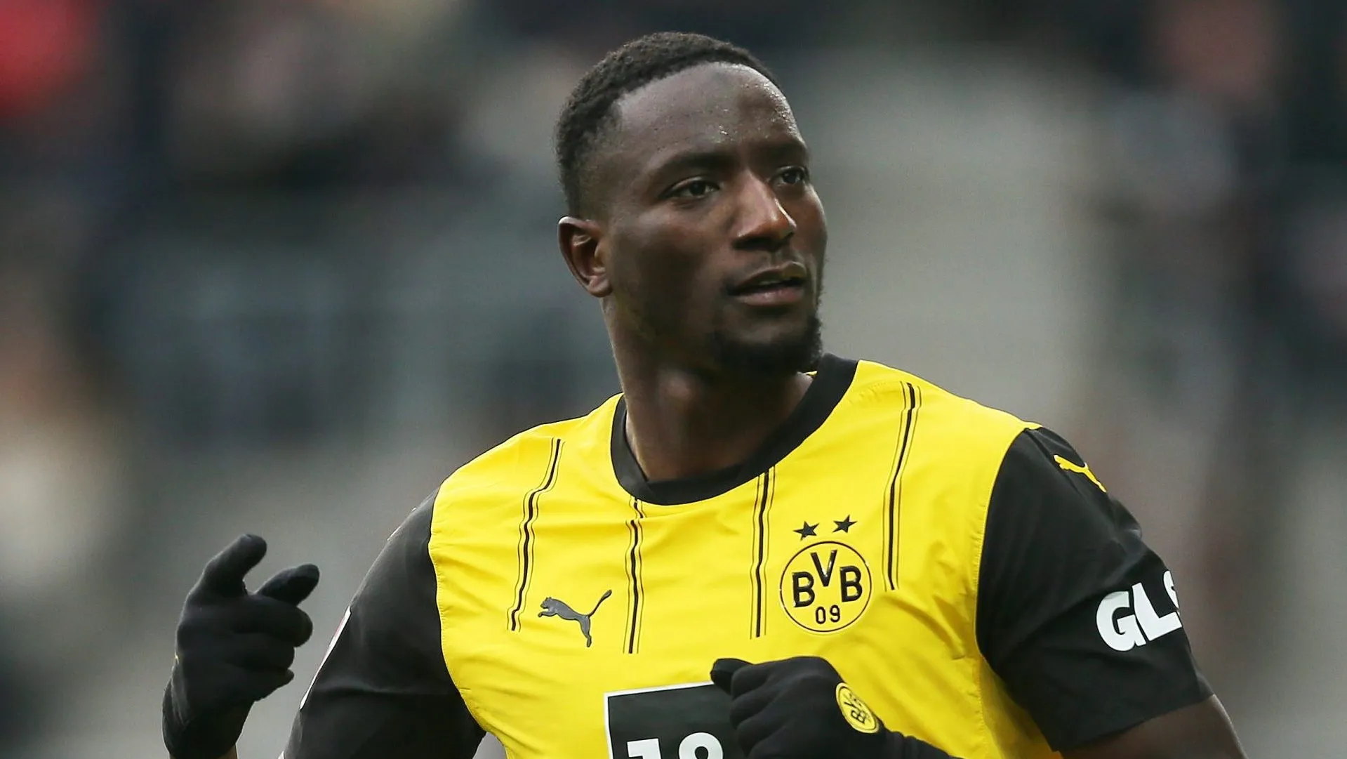 Artilheiro do Borussia na Champions League, Serhou Guirassy. Foto: Selim Sudheimer/Getty Images