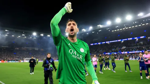 Donnarumma comemorando classificação do PSG na Champions League. Foto: Carl Recine