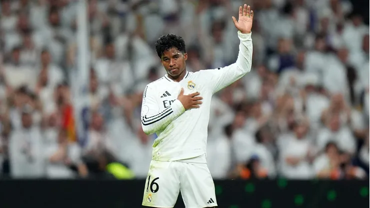 Vídeo: Endrick é humilhado por Martinelli em eliminação do Real Madrid para o Arsenal.(Photo by Angel Martinez/Getty Images)
