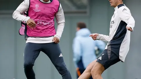 Um encontro especial no CT reacendeu a chama da esperança merengue rumo à semifinal da Champions League. (Foto: Reprodução/Twitter)