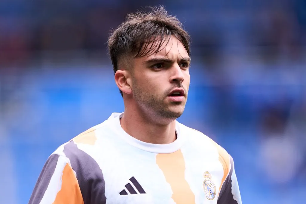 Raúl Asencio pelo Real Madrid. (Photo by Juan Manuel Serrano Arce/Getty Images)