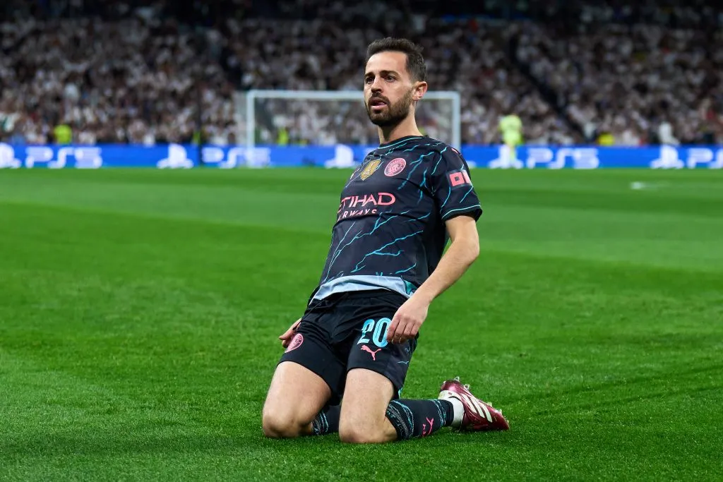 Bernardo Silva enfrentando o Real Madrid (Photo by Angel Martinez/Getty Images)
