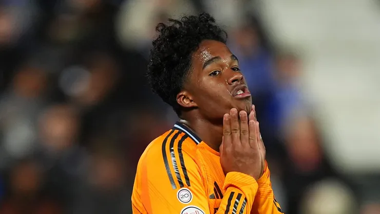 Endrick em ação pelo Real Madrid. Foto: Angel Martinez/Getty Images