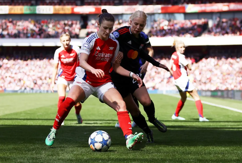 Arsenal x Olympique Lyonnais; Partida de ida da semifinal da UEFA (Photo by Paul Harding/Getty Images)