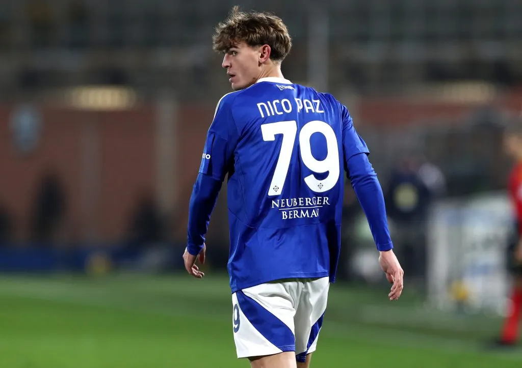 Nico Paz deixa em aberto a possibilidade de voltar ao Real Madrid. Foto: Marco Luzzani/Getty Images