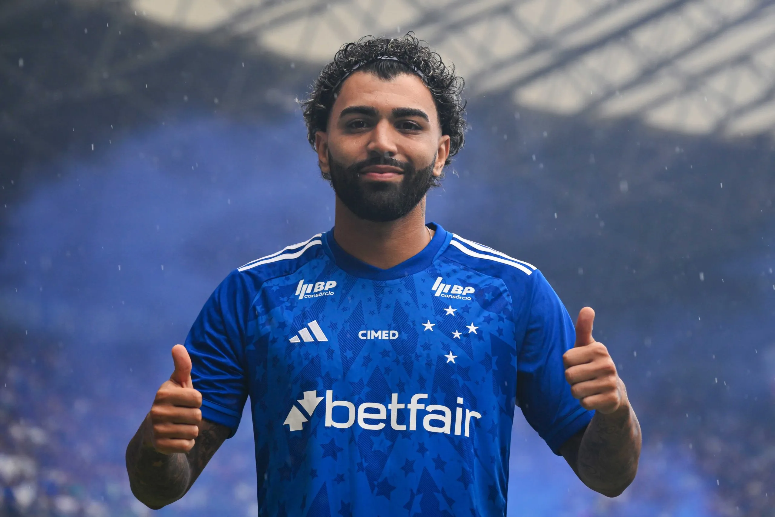 Gabigol quando foi apresentado no Cruzeiro. (Foto: Pedro Vilela/Getty Images)