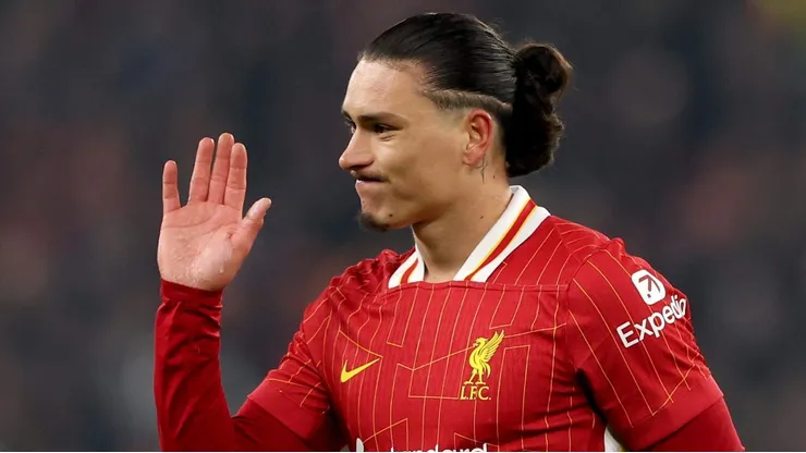 Darwin Núñez, atacante do Liverpool (Photo by Carl Recine/Getty Images)