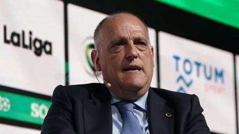 Tebas tira razão de Hansi Flick sobre assunto envolvendo a Champions League. Foto: Gualter Fatia/Getty Images