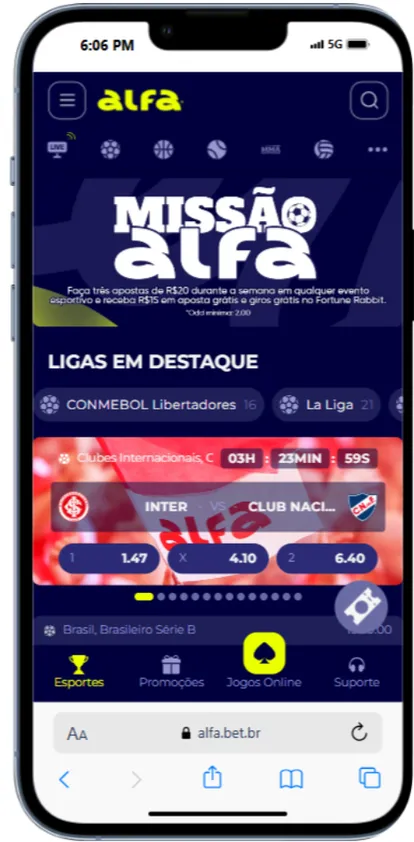 Versão Mobile da Alfabet