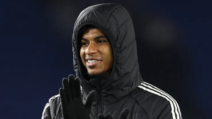 Alvo do Barcelona, atacante Marcus Rashford (Photo by Warren Little/Getty Images)