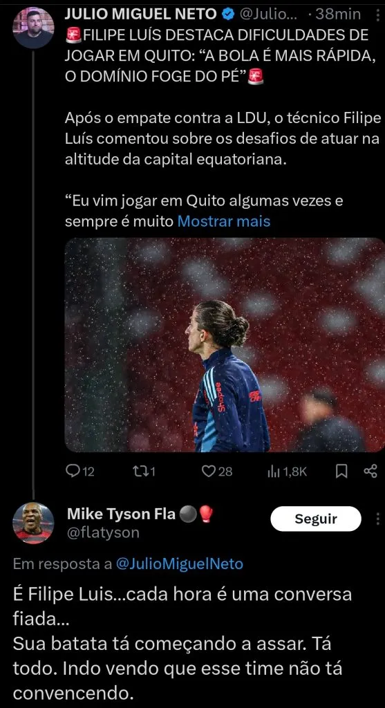 Repercussão via Twitter