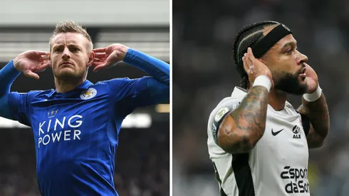Memphis Depay (Photo by Ricardo Moreira/Getty Images) e Jamie Vardy (Photo by Shaun Botterill/Getty Images)
