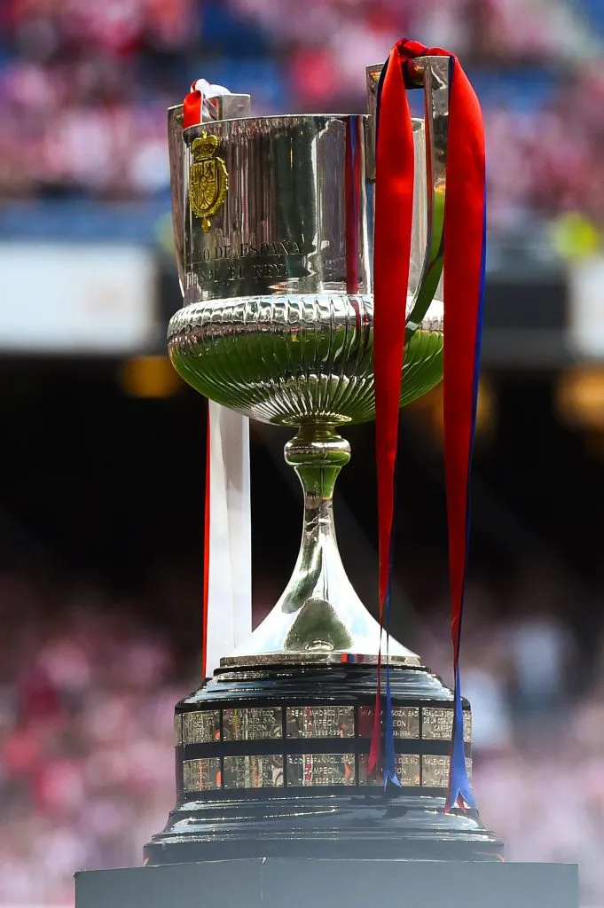 Troféu da Copa del Rey que será entregue ao campeão. Foto: David Ramos/Getty Images