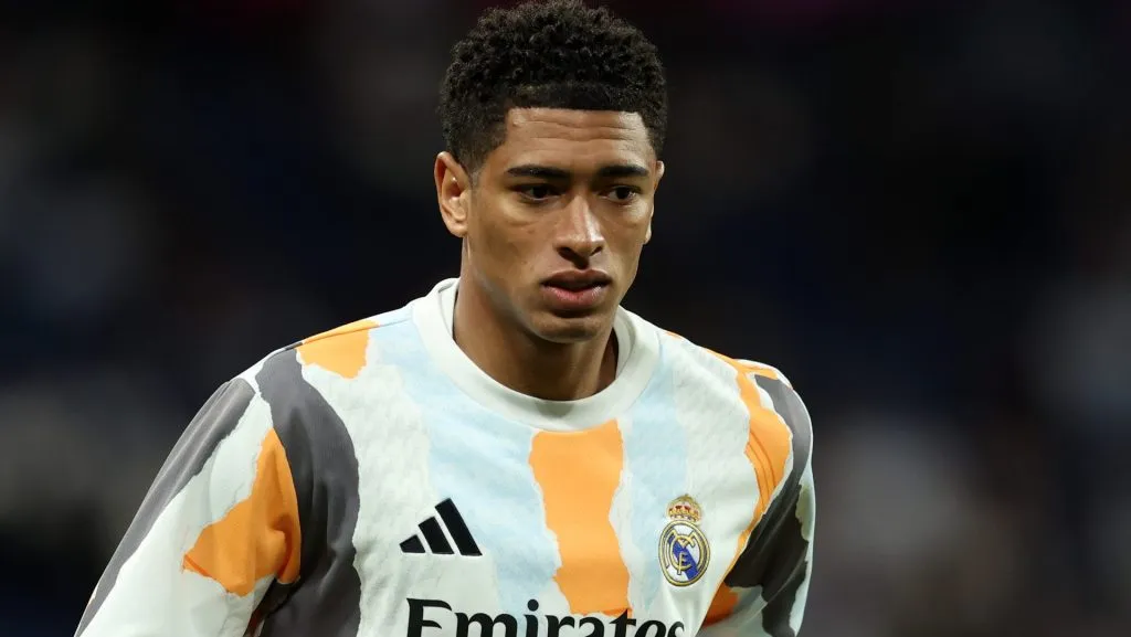 Bellingham, que é alvo do Manchester City, em ação no Real Madrid (Photo by Florencia Tan Jun/Getty Images)